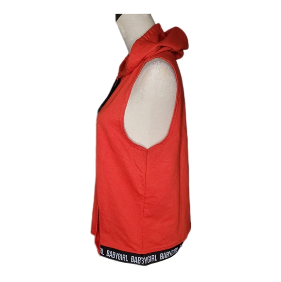 Rue21 Girls Sleeveless Red Hoodie Top Sz L - Picture 3 of 7